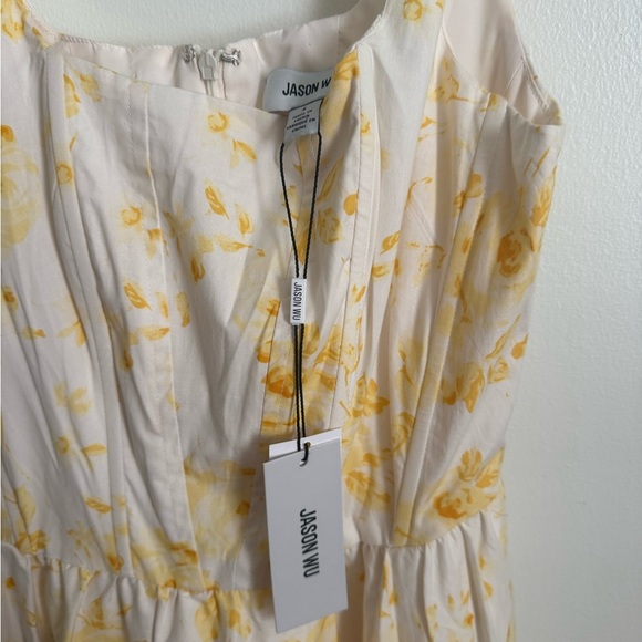 NWT Jason Wu Floral Midi Length Yellow and White Dress - Picture 6 of 9